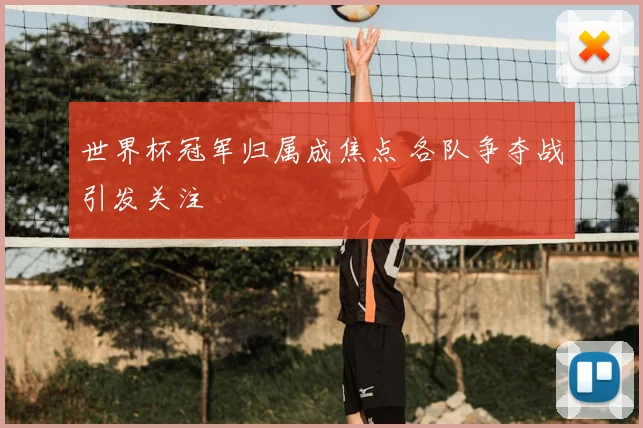 世界杯冠军归属成焦点 各队争夺战引发关注